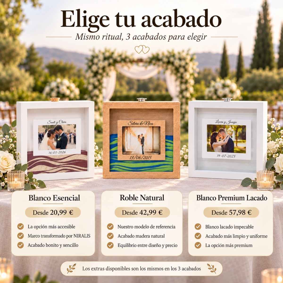 Kit ritual arena boda personalizado - Imagen 2
