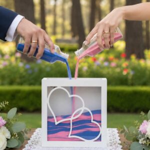 Marco ceremonia corazones entrelazados