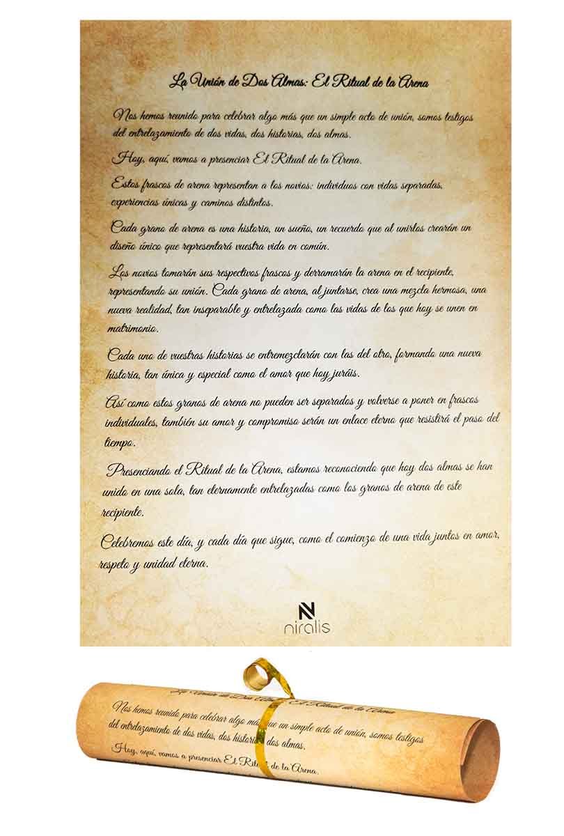 texto de ritual de la arena