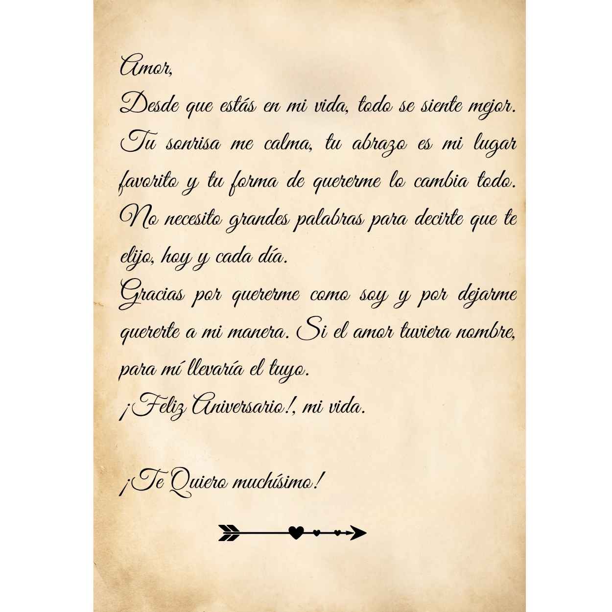 Carta feliz aniversario