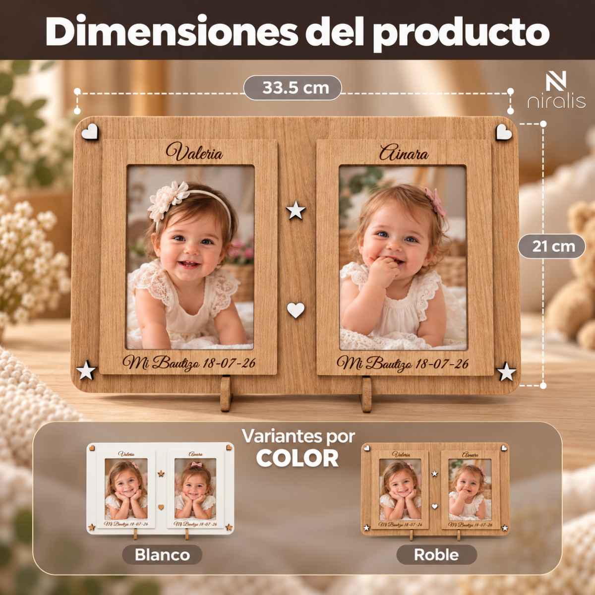 Marco de Fotos Doble Personalizado - Imagen 2