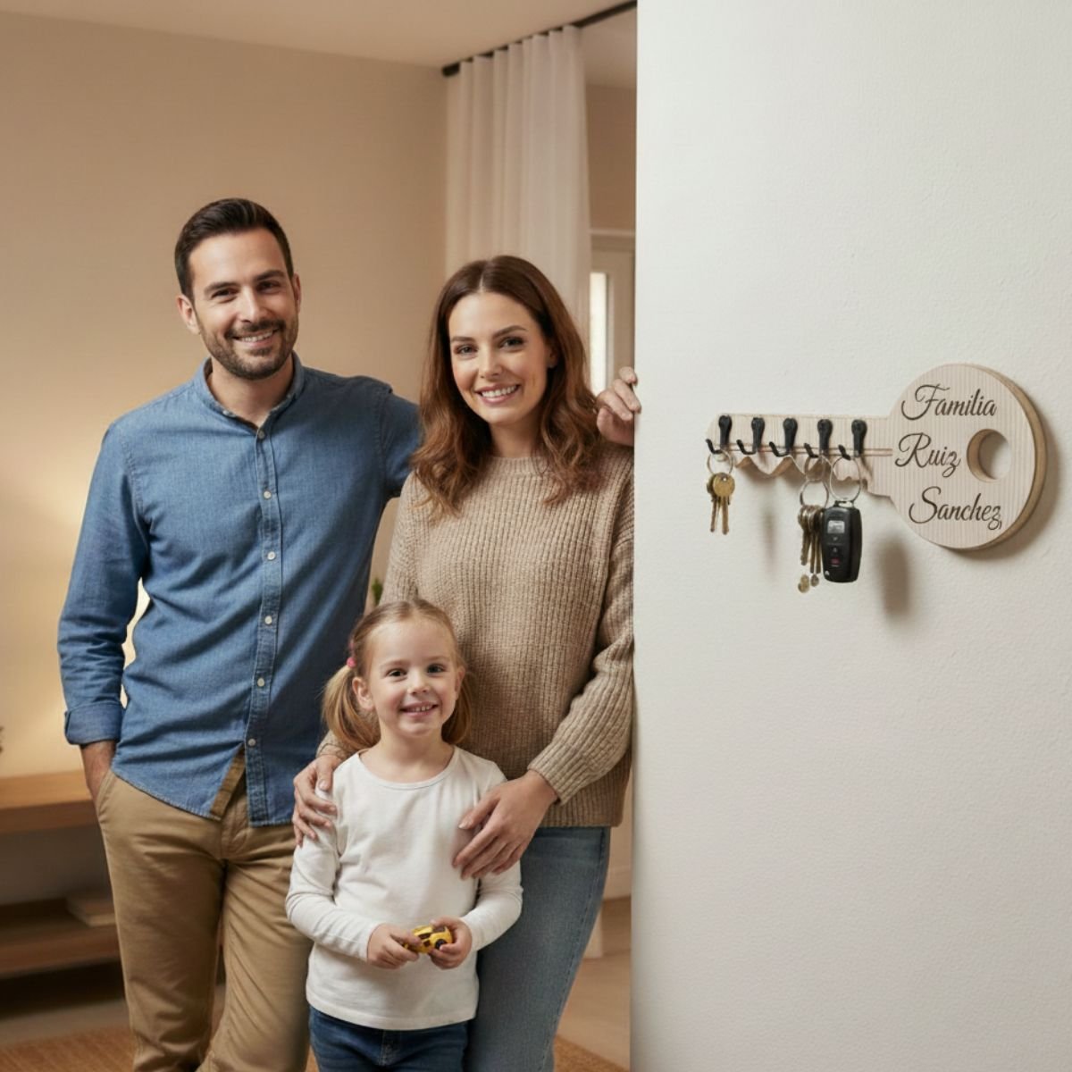 Colgante de llaves entrada casa