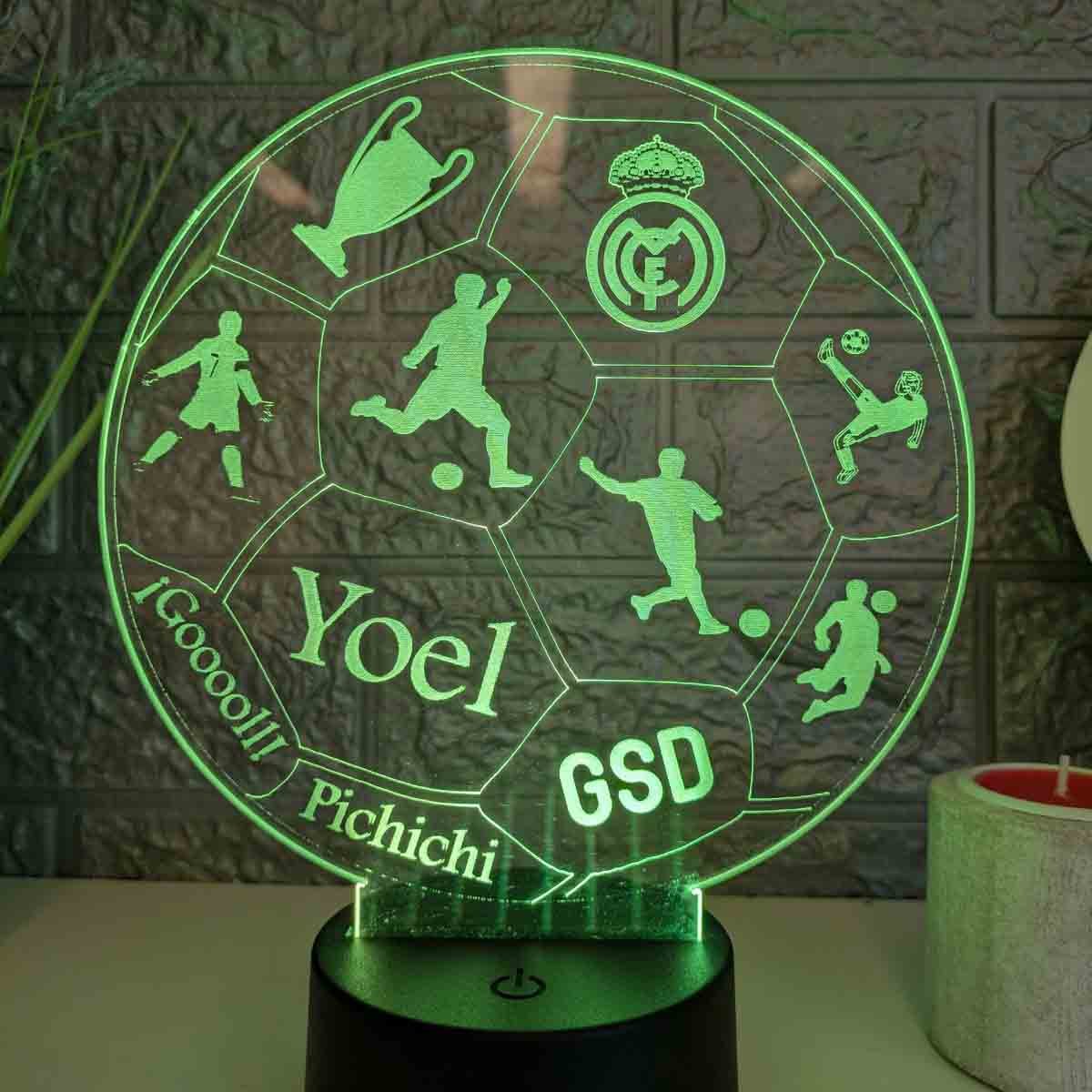 Lampara LED Futbol Real Madrid