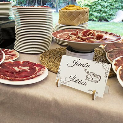 Carteleria bodas jamon iberico