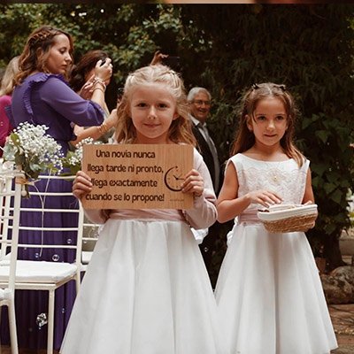 Carteleria bodas niña de las arras personalizado