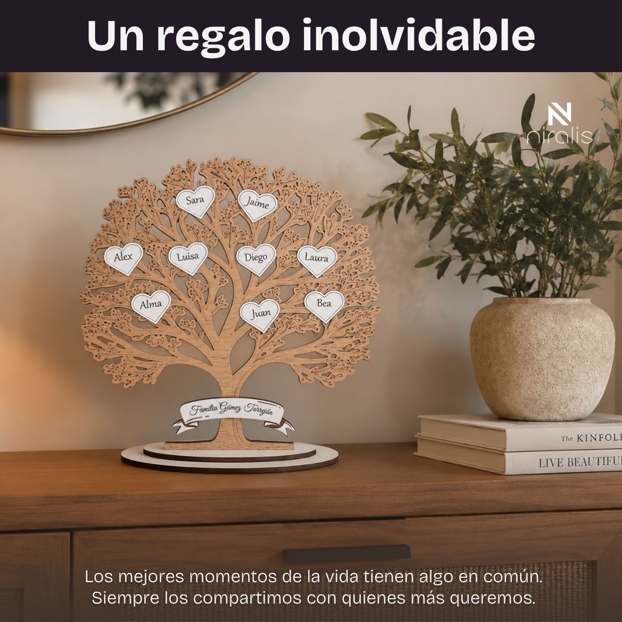 Árbol de la Vida personalizado con nombres como regalo para la familia